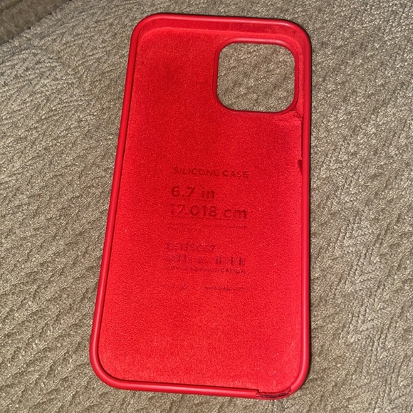 iPhone 13 Pro Max Case, Liquid Silicone Case RED - Picture 9 of 12